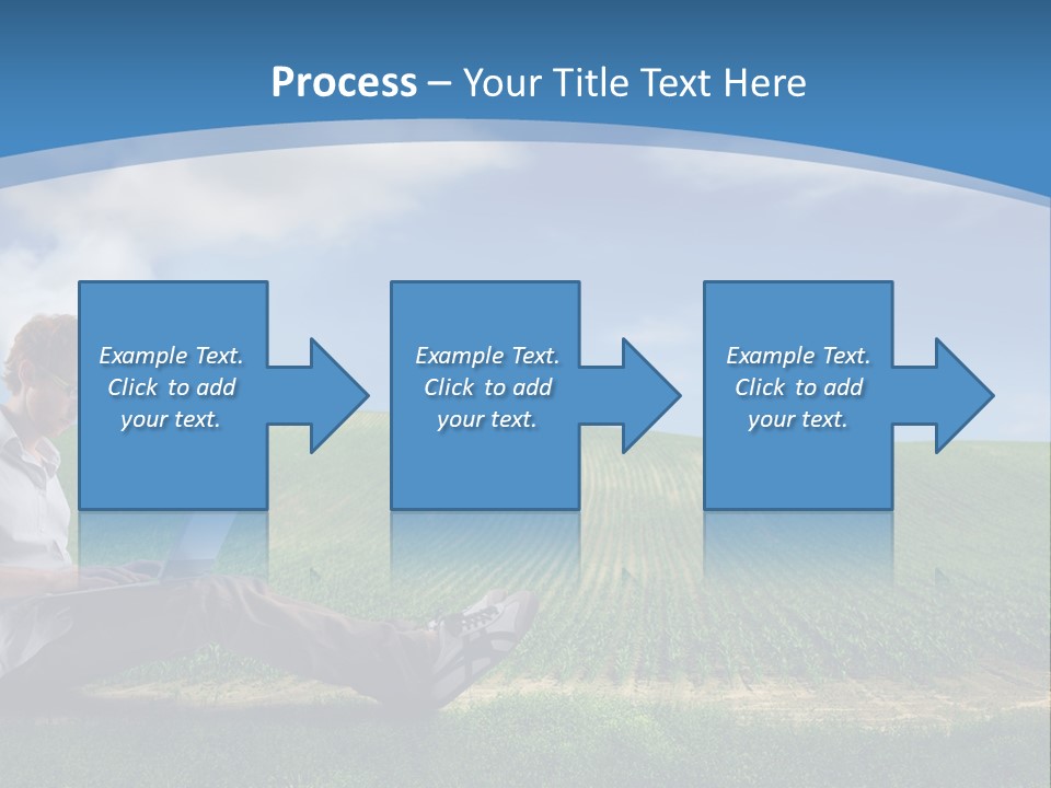Laptop Write Connectivity PowerPoint Template