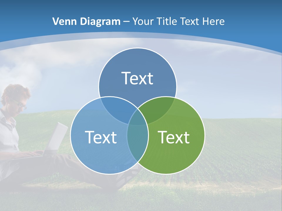 Laptop Write Connectivity PowerPoint Template