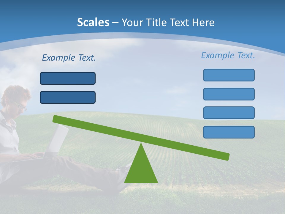 Laptop Write Connectivity PowerPoint Template
