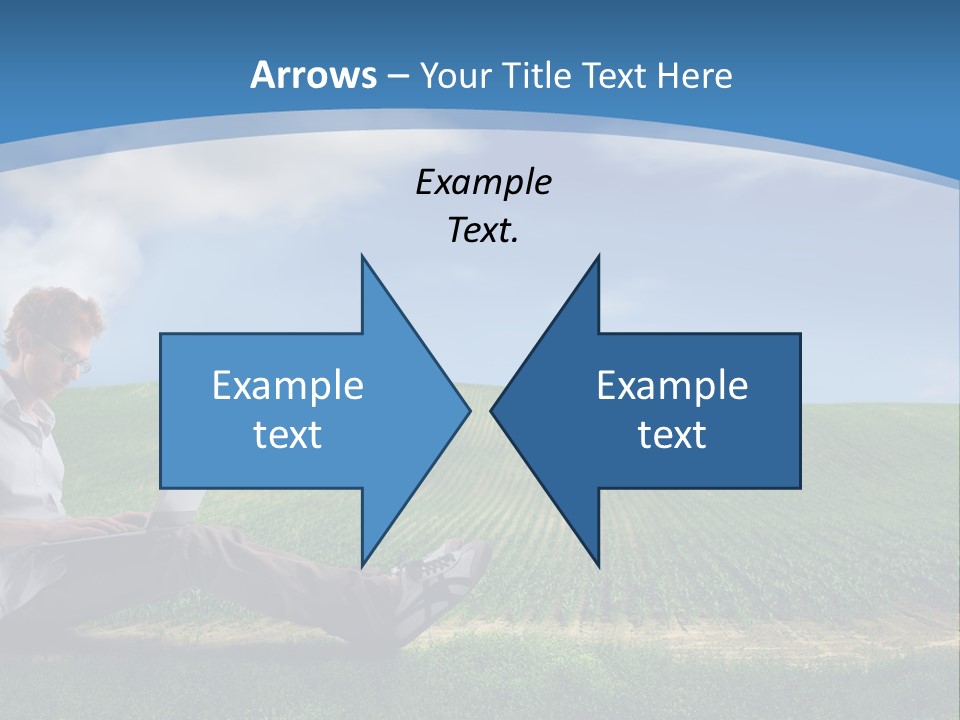 Laptop Write Connectivity PowerPoint Template