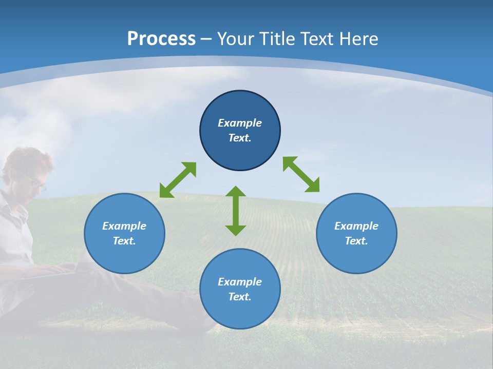 Laptop Write Connectivity PowerPoint Template