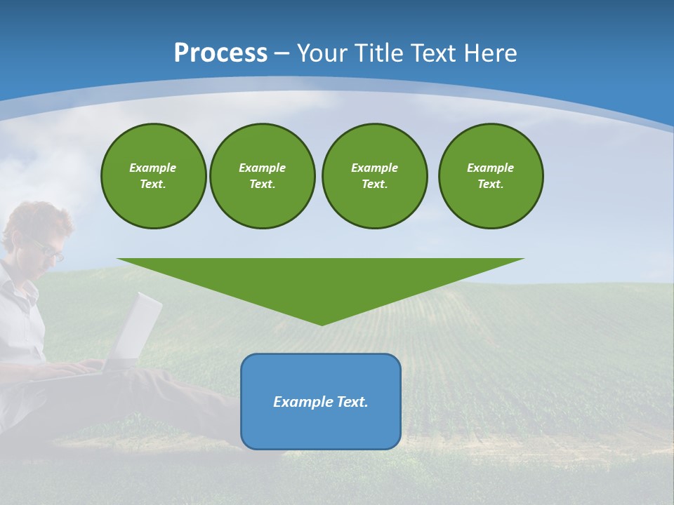 Laptop Write Connectivity PowerPoint Template