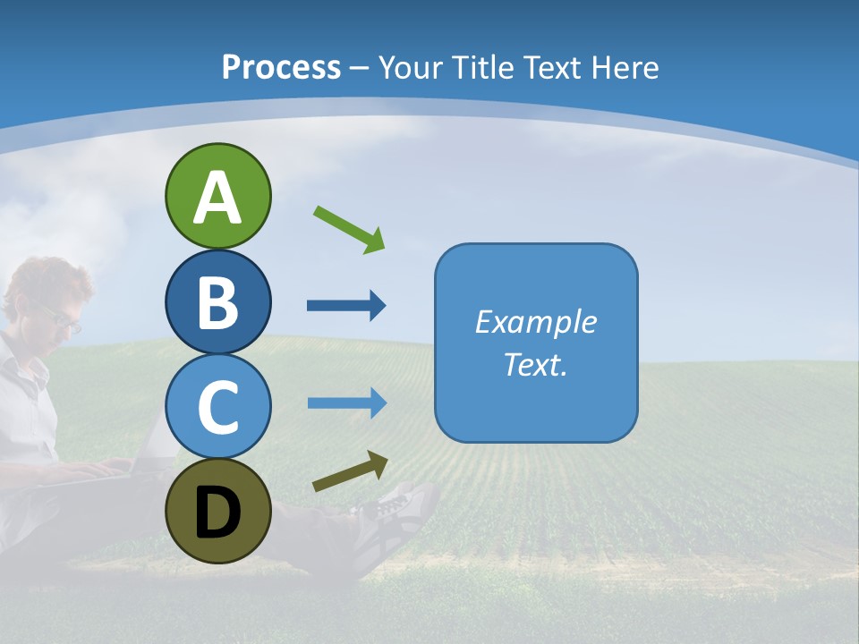 Laptop Write Connectivity PowerPoint Template