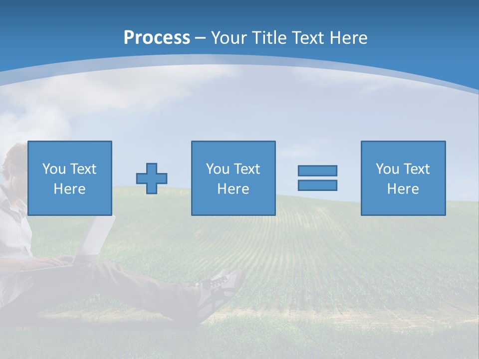 Laptop Write Connectivity PowerPoint Template