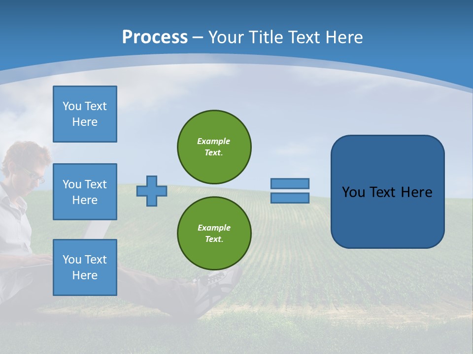 Laptop Write Connectivity PowerPoint Template