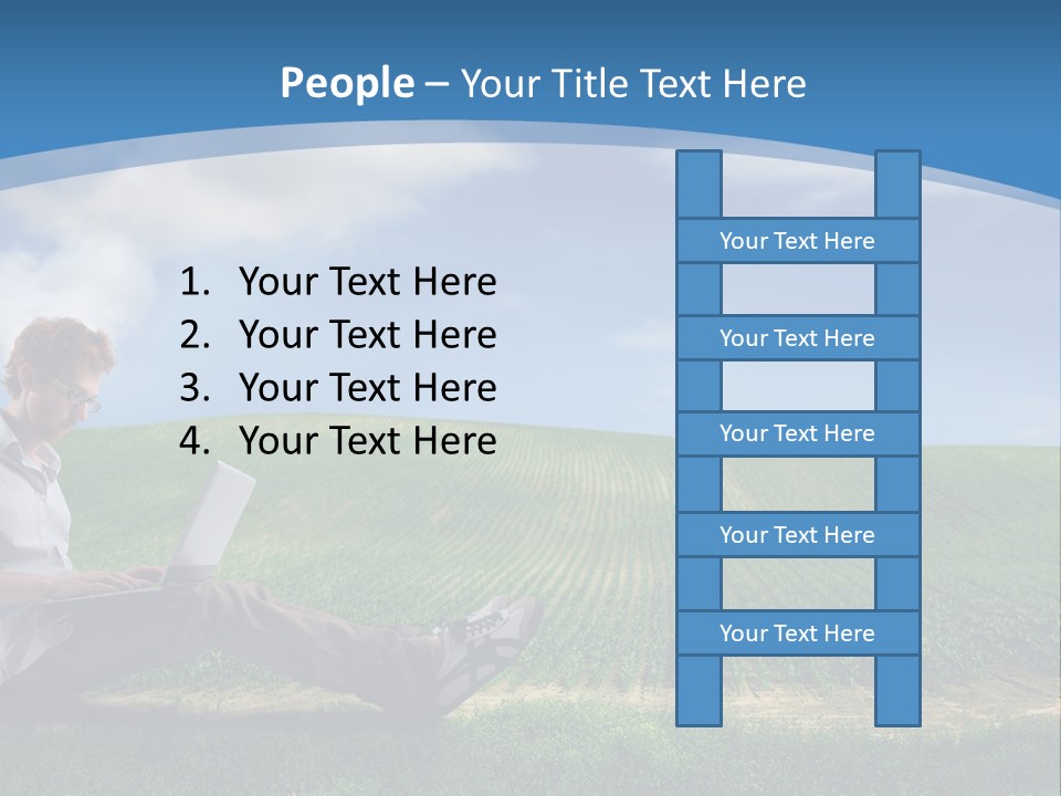 Laptop Write Connectivity PowerPoint Template