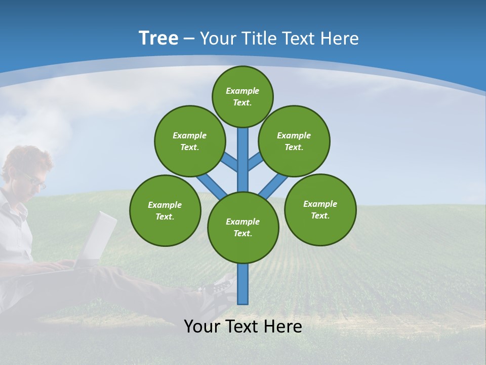 Laptop Write Connectivity PowerPoint Template