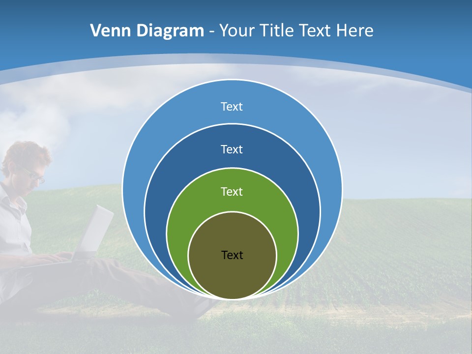 Laptop Write Connectivity PowerPoint Template