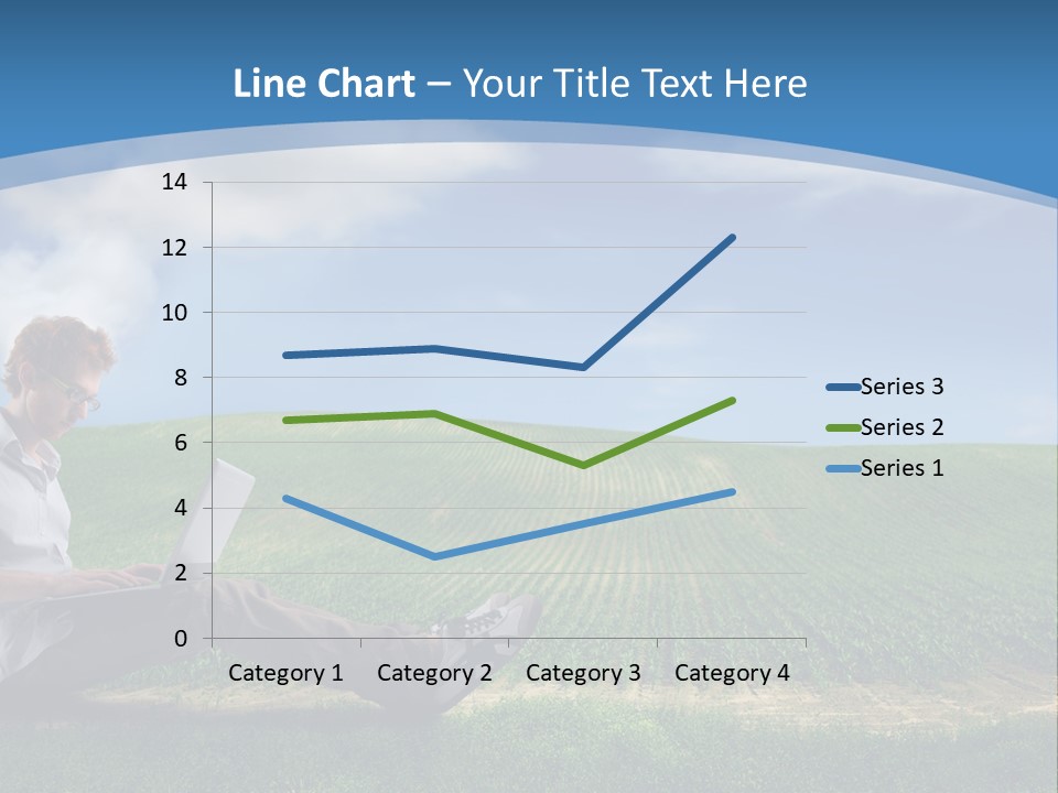 Laptop Write Connectivity PowerPoint Template