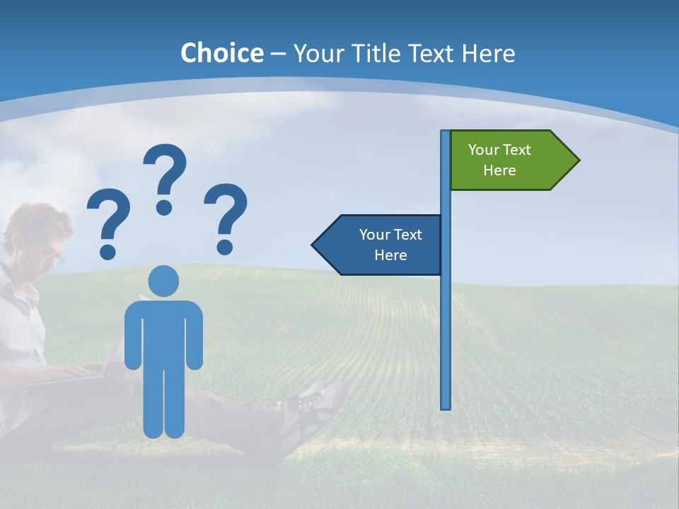 Laptop Write Connectivity PowerPoint Template