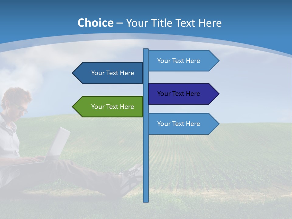 Laptop Write Connectivity PowerPoint Template