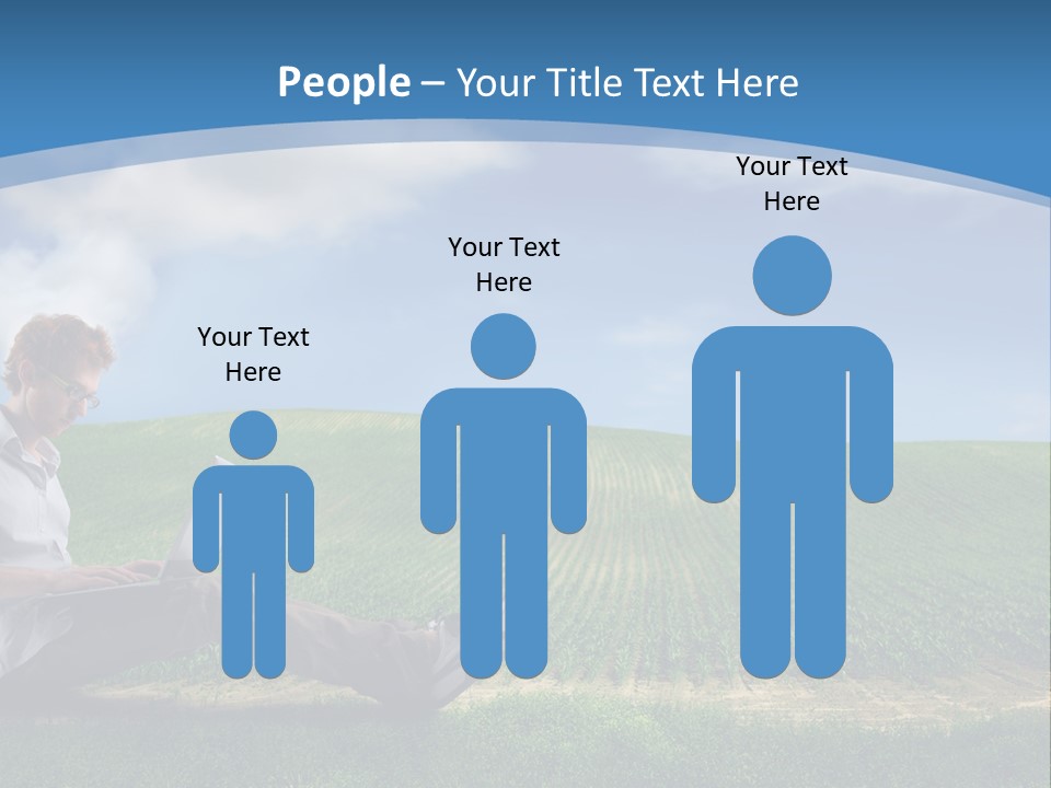 Laptop Write Connectivity PowerPoint Template