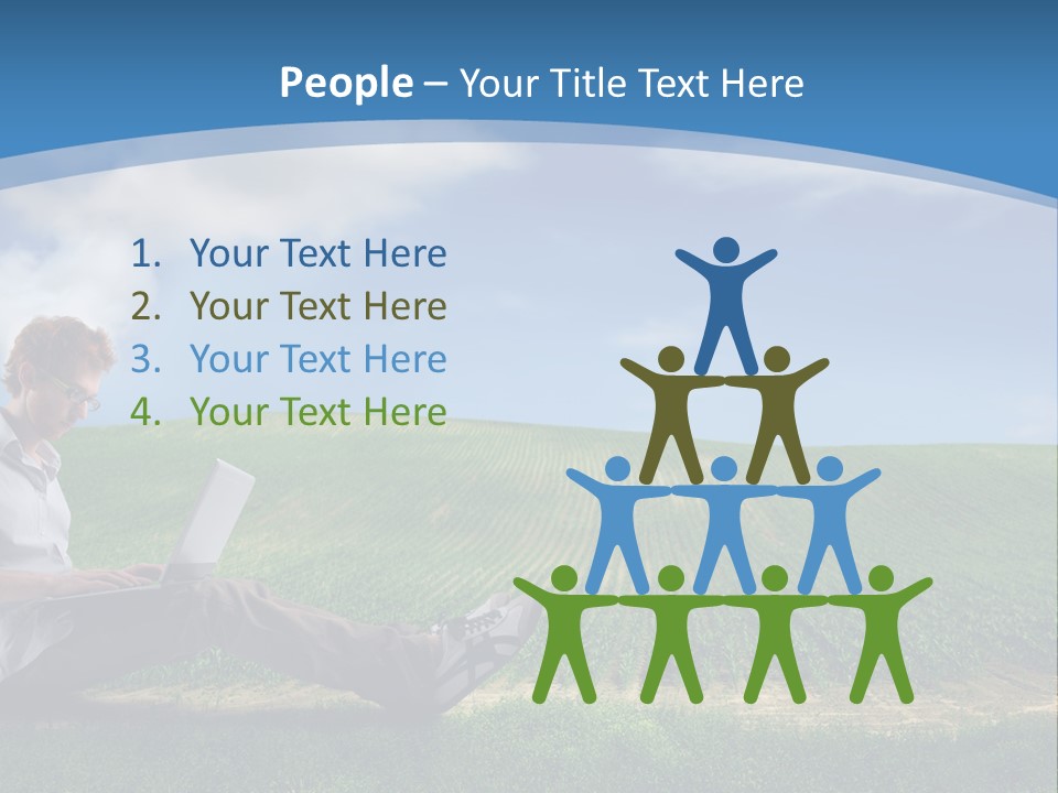 Laptop Write Connectivity PowerPoint Template