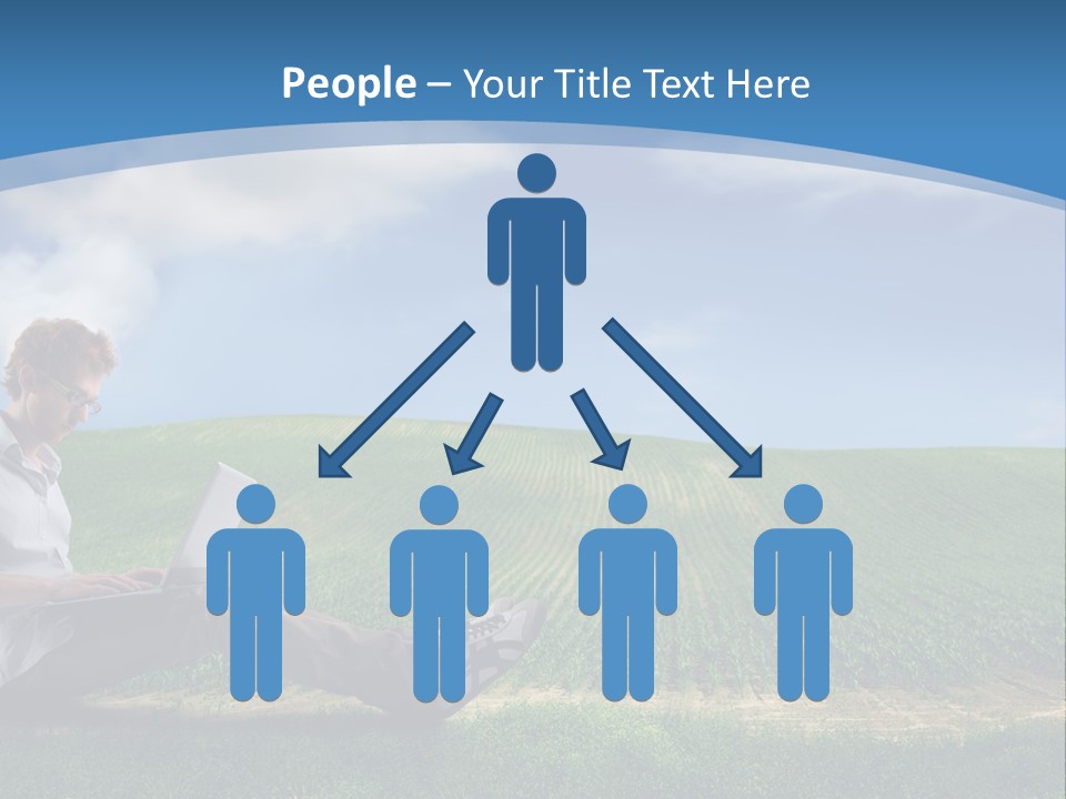 Laptop Write Connectivity PowerPoint Template