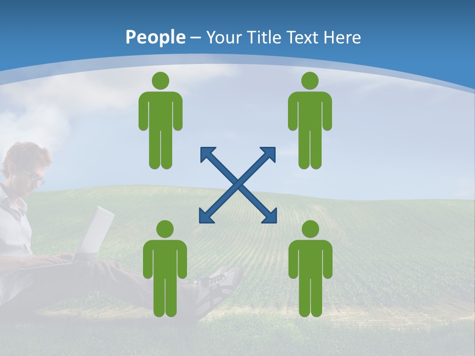 Laptop Write Connectivity PowerPoint Template