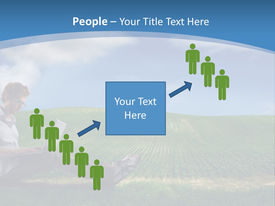 Laptop Write Connectivity PowerPoint Template