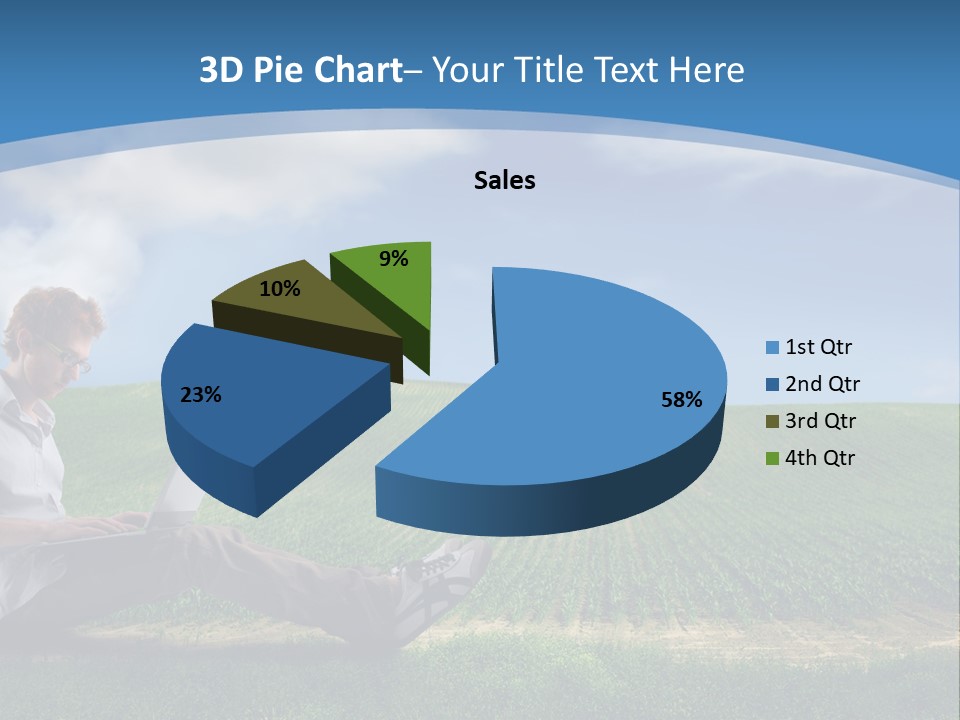 Laptop Write Connectivity PowerPoint Template