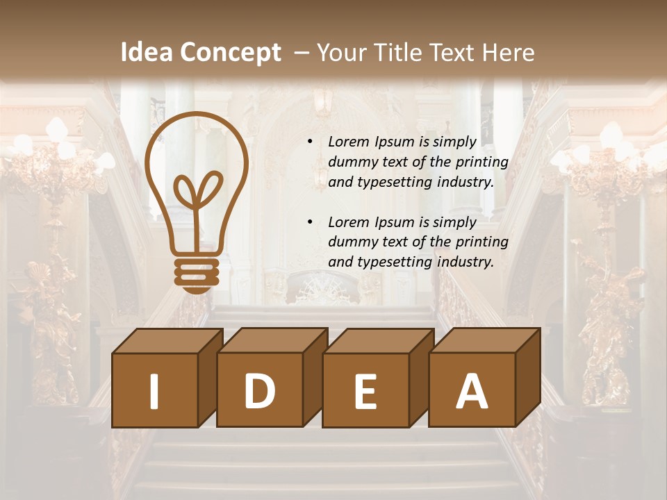 Lighting Theater Column PowerPoint Template