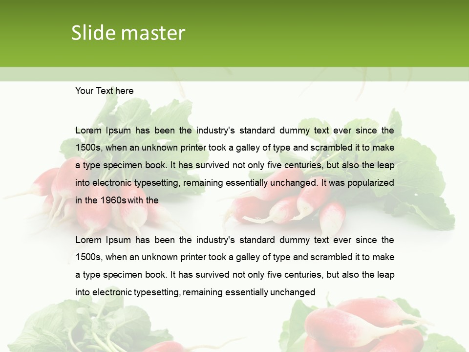 Group Vegetarian Holding PowerPoint Template