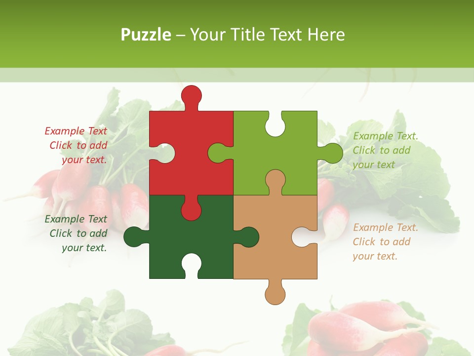 Group Vegetarian Holding PowerPoint Template