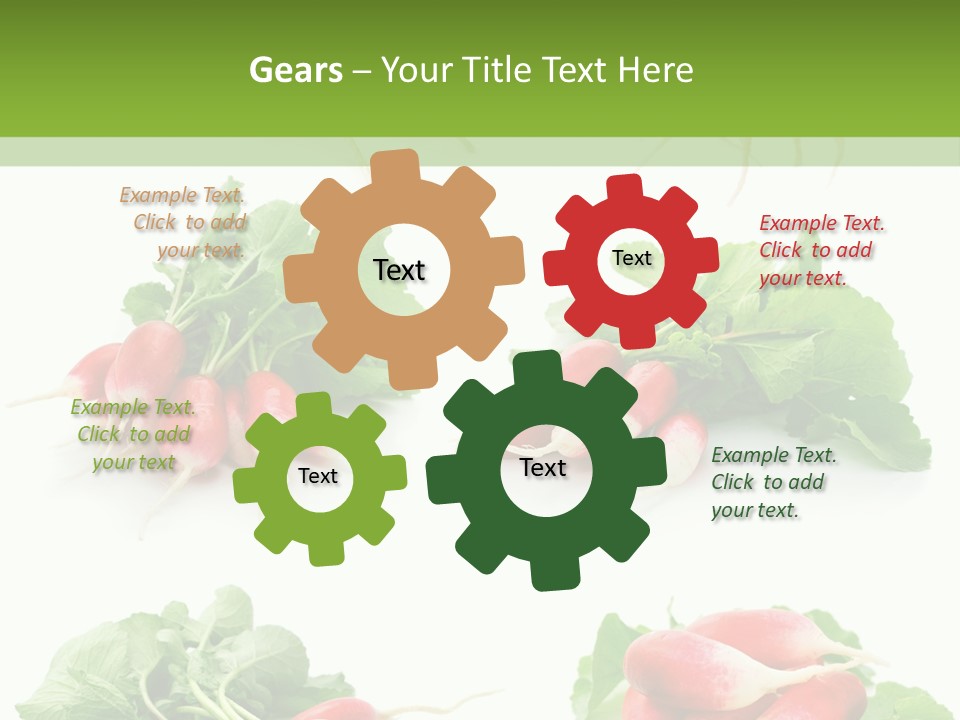 Group Vegetarian Holding PowerPoint Template