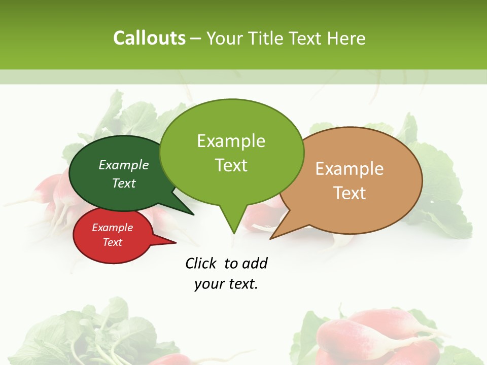 Group Vegetarian Holding PowerPoint Template
