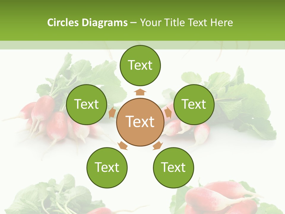 Group Vegetarian Holding PowerPoint Template