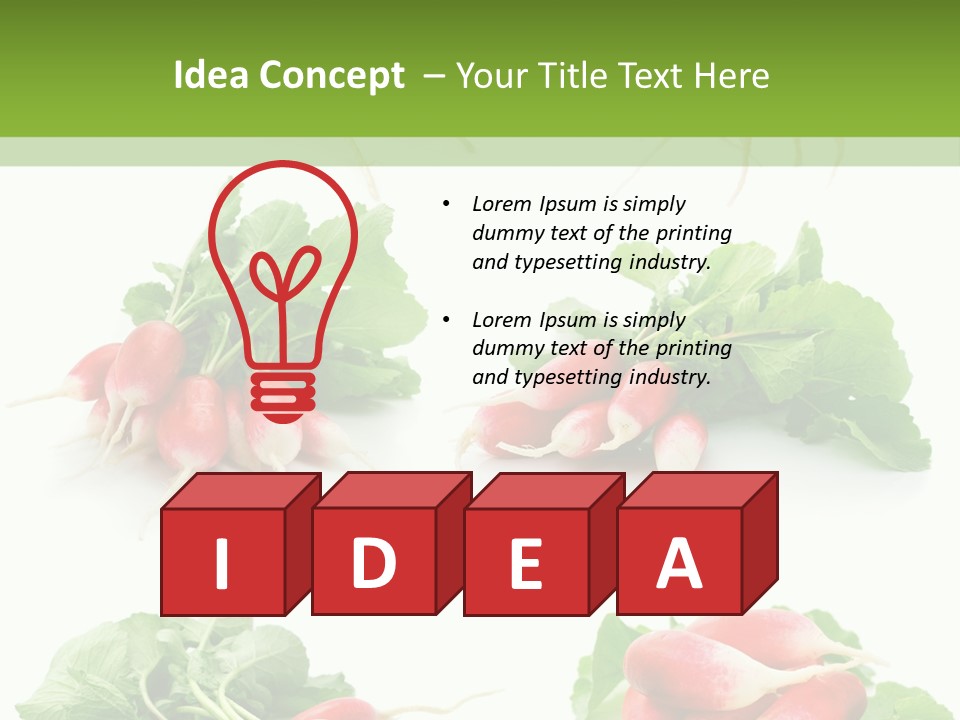 Group Vegetarian Holding PowerPoint Template