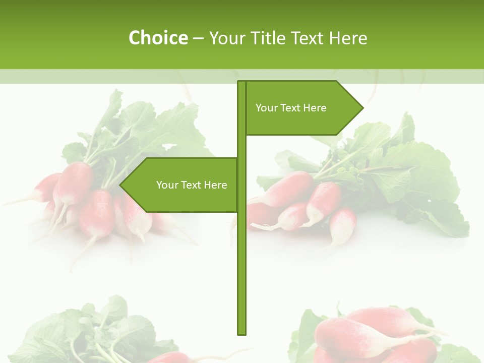 Group Vegetarian Holding PowerPoint Template