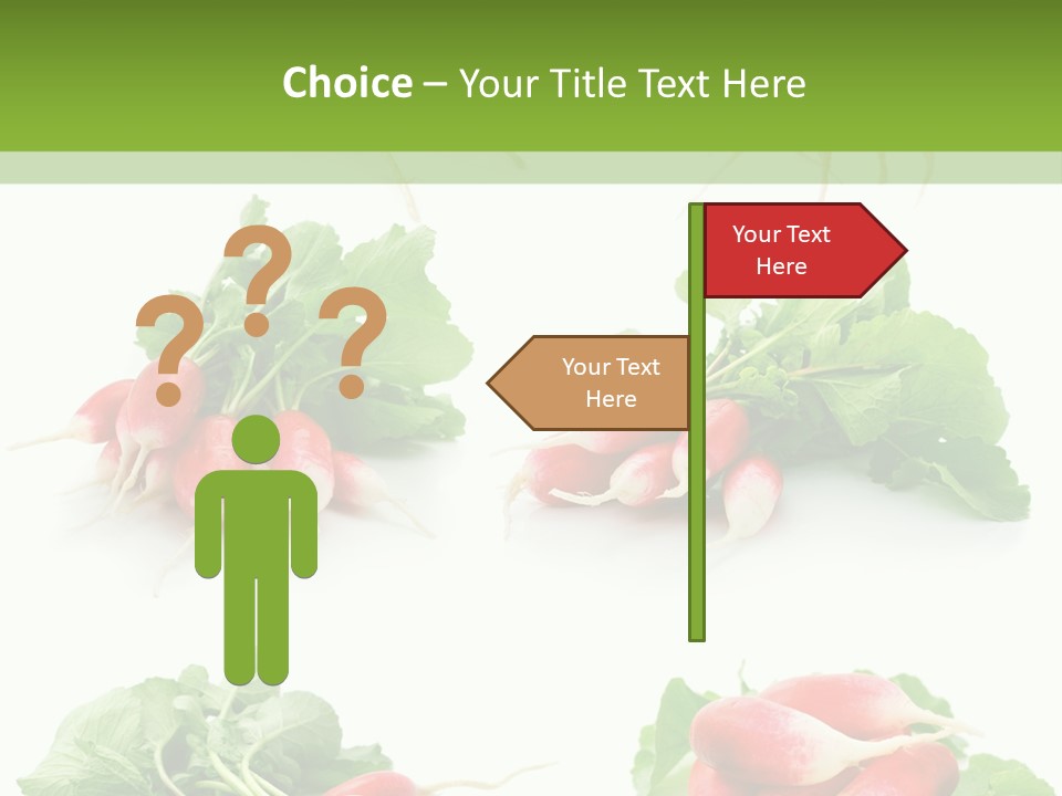 Group Vegetarian Holding PowerPoint Template