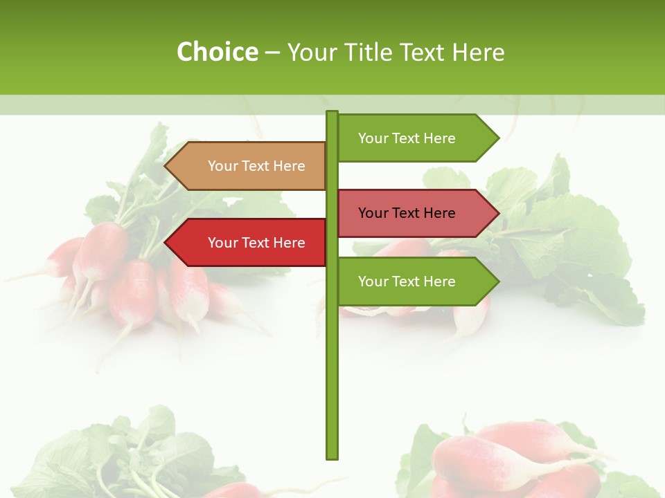 Group Vegetarian Holding PowerPoint Template