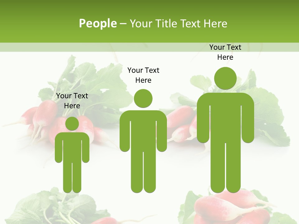 Group Vegetarian Holding PowerPoint Template
