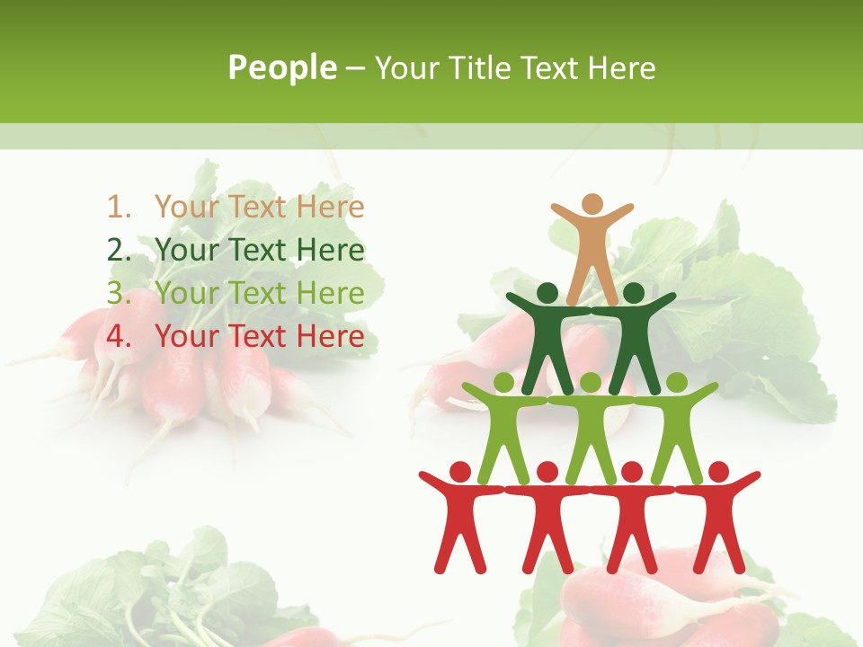 Group Vegetarian Holding PowerPoint Template