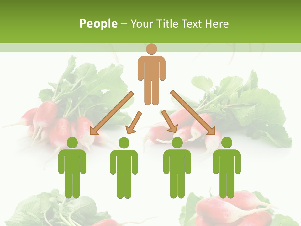 Group Vegetarian Holding PowerPoint Template