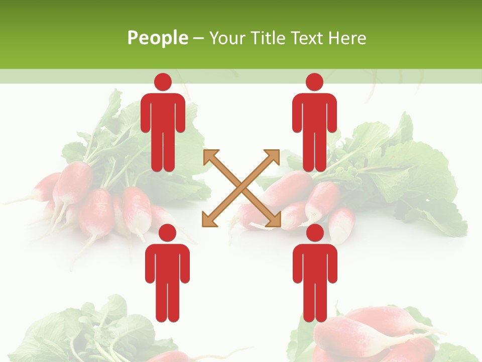 Group Vegetarian Holding PowerPoint Template