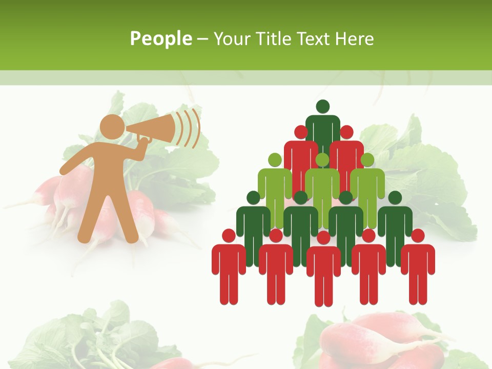 Group Vegetarian Holding PowerPoint Template