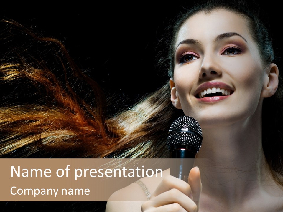 Caucasian Pop Studio PowerPoint Template