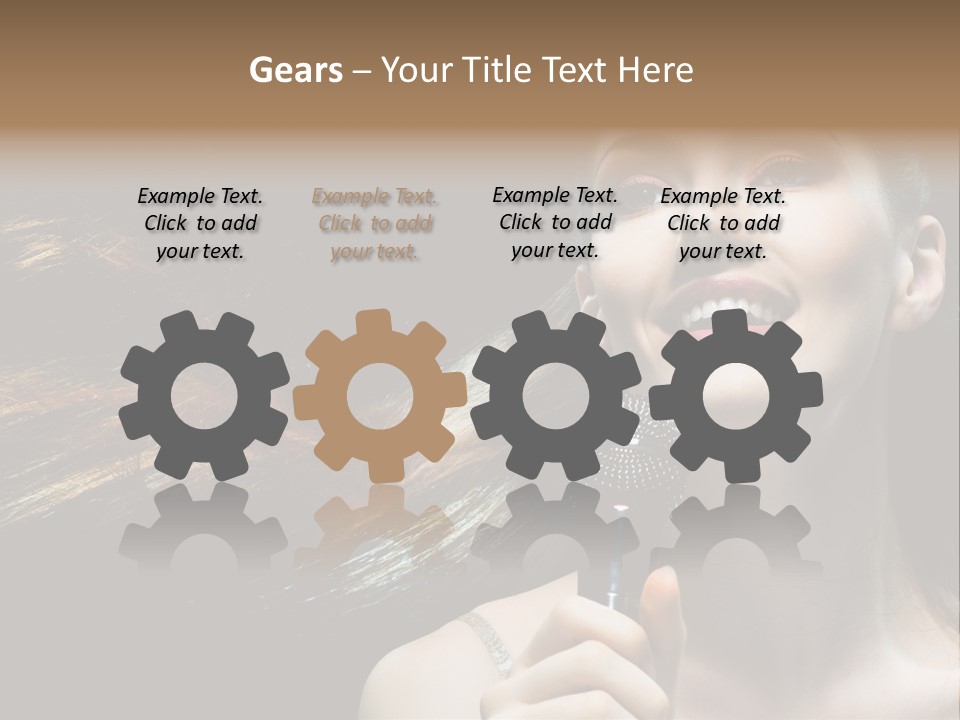 Caucasian Pop Studio PowerPoint Template