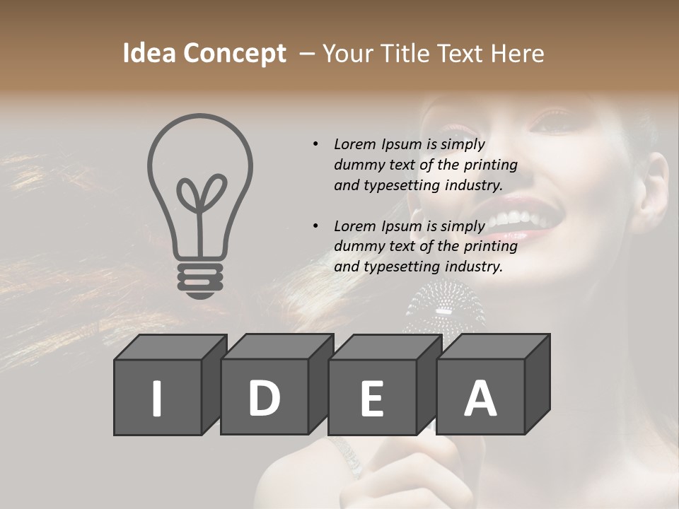 Caucasian Pop Studio PowerPoint Template