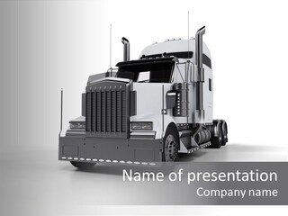 Truckload Tank Nobody PowerPoint Template