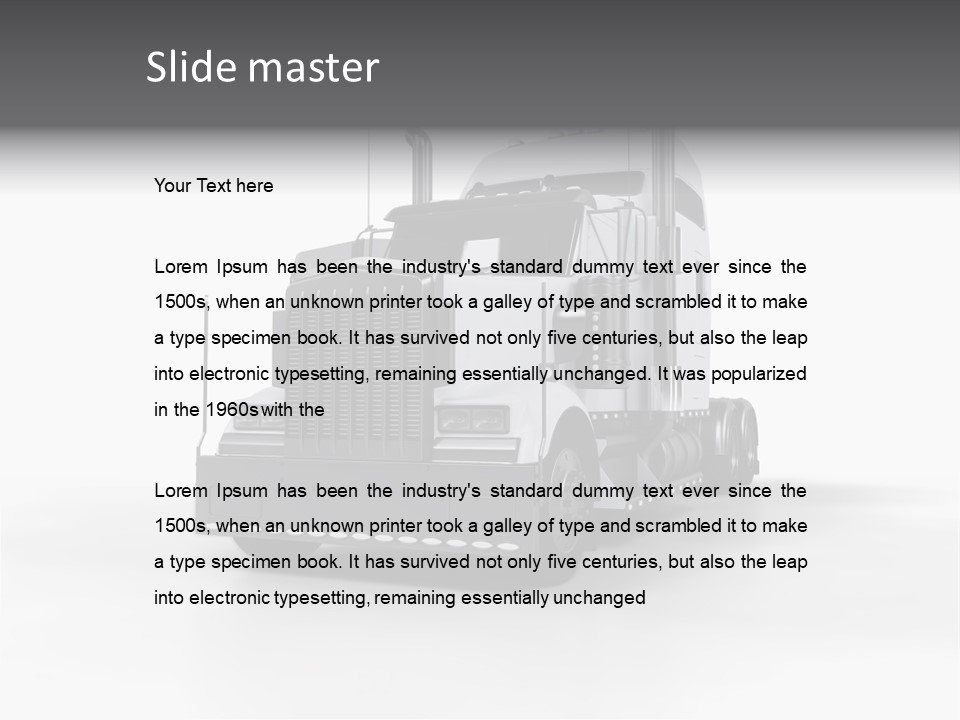 Truckload Tank Nobody PowerPoint Template