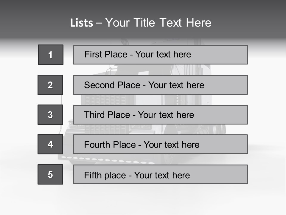 Truckload Tank Nobody PowerPoint Template