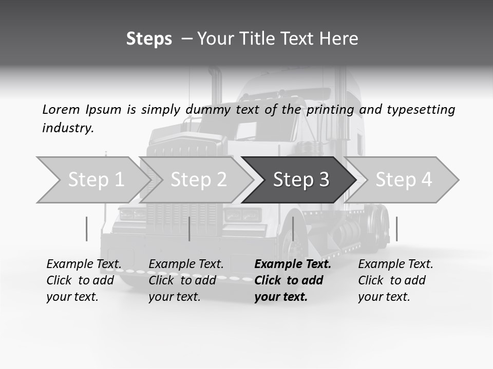 Truckload Tank Nobody PowerPoint Template