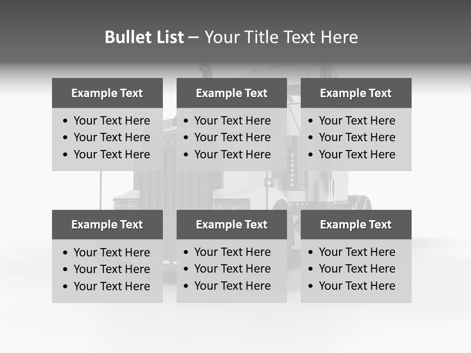 Truckload Tank Nobody PowerPoint Template