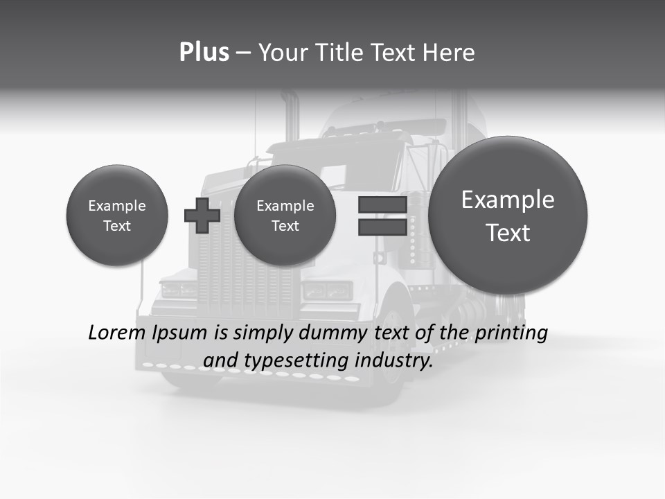 Truckload Tank Nobody PowerPoint Template