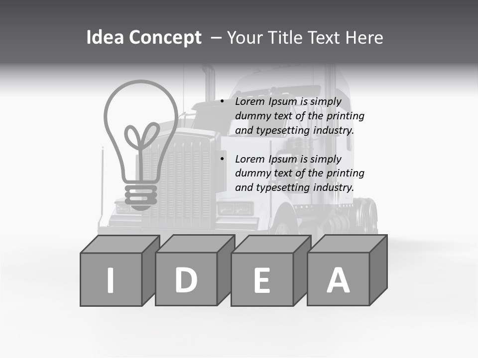 Truckload Tank Nobody PowerPoint Template