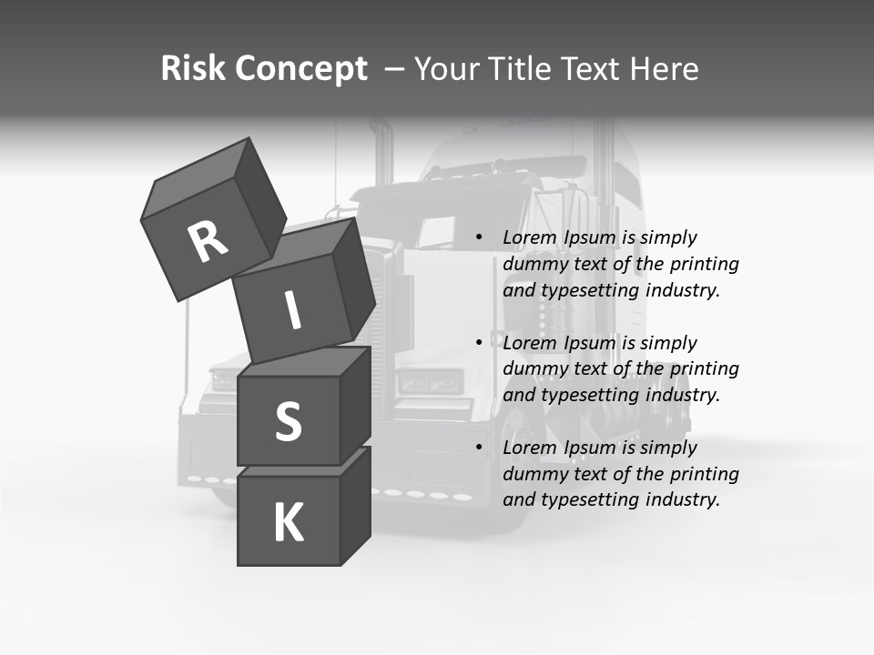 Truckload Tank Nobody PowerPoint Template