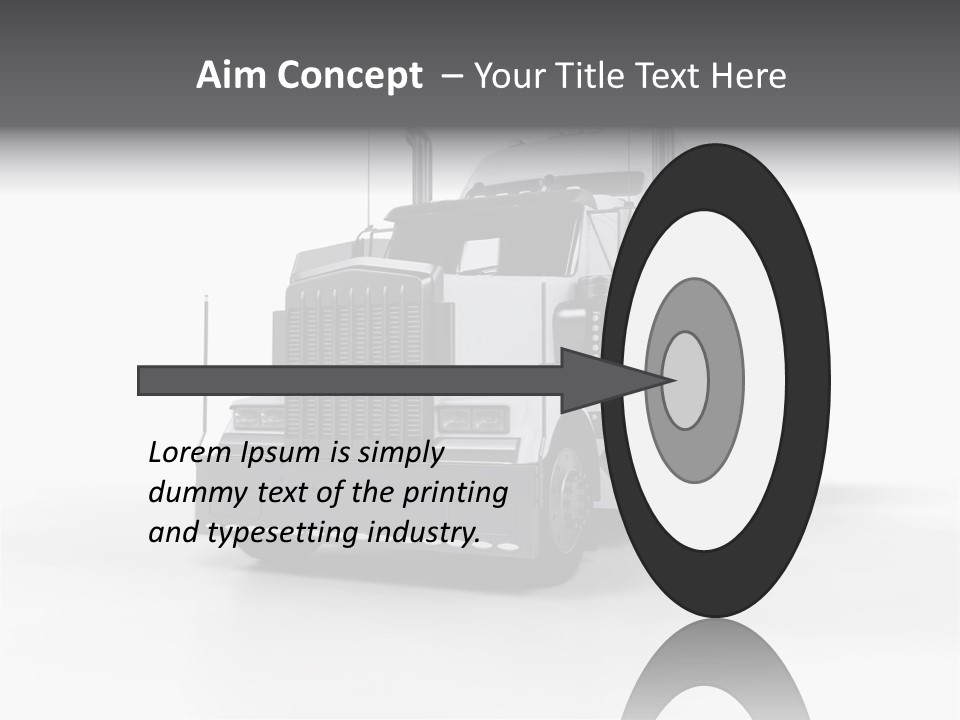 Truckload Tank Nobody PowerPoint Template