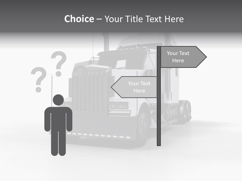 Truckload Tank Nobody PowerPoint Template
