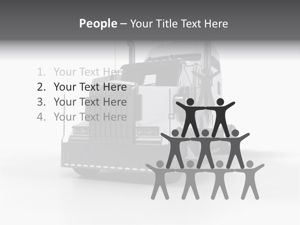 Truckload Tank Nobody PowerPoint Template
